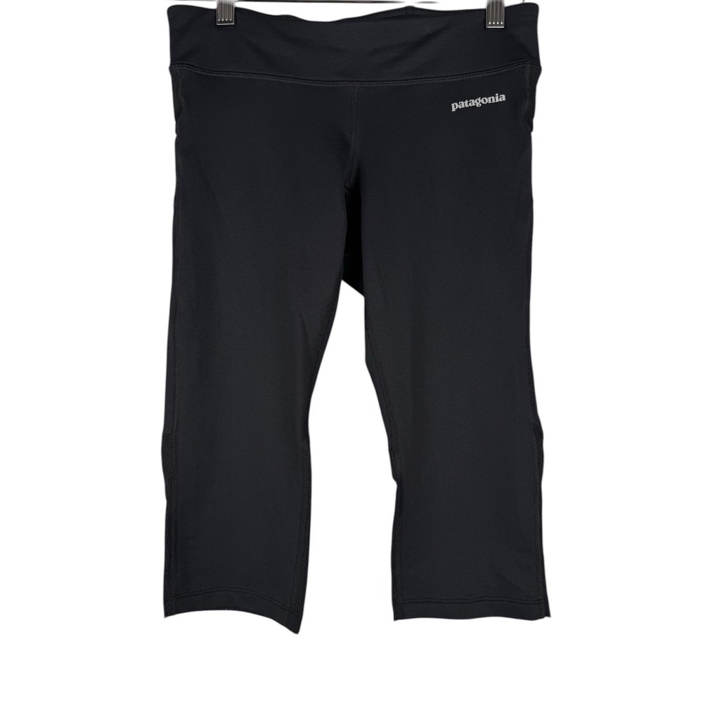 Patagonia Women's Endless Run/Yoga Athletic Capri Black Leggings Size‎ Small